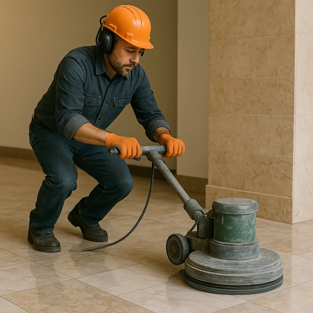 جلي وتلميع الرخام والبلاط